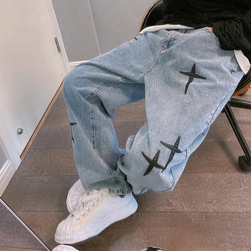 Oversized Unisex Star Jeans
