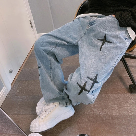 Oversized Unisex Star Jeans