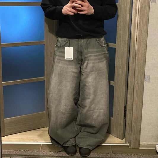 Unisex Washed Baggy Jeans