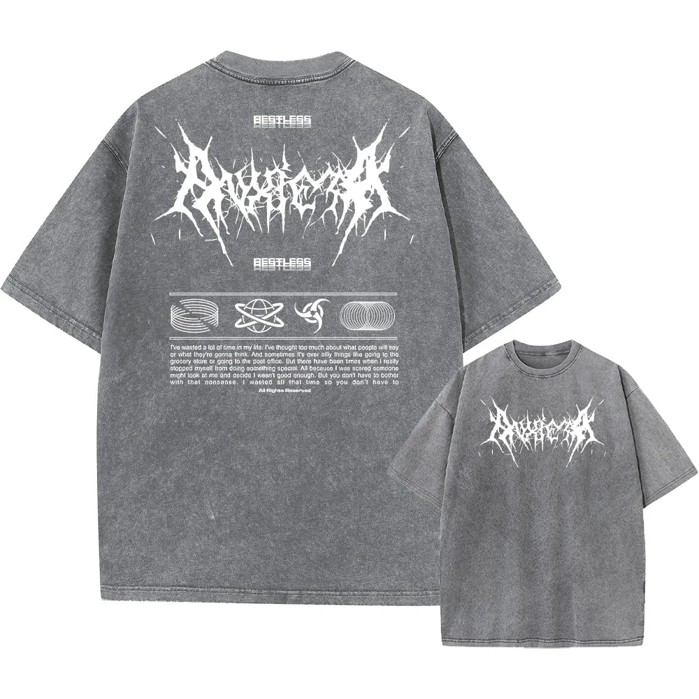 Unisex Acid Washed T Shirt