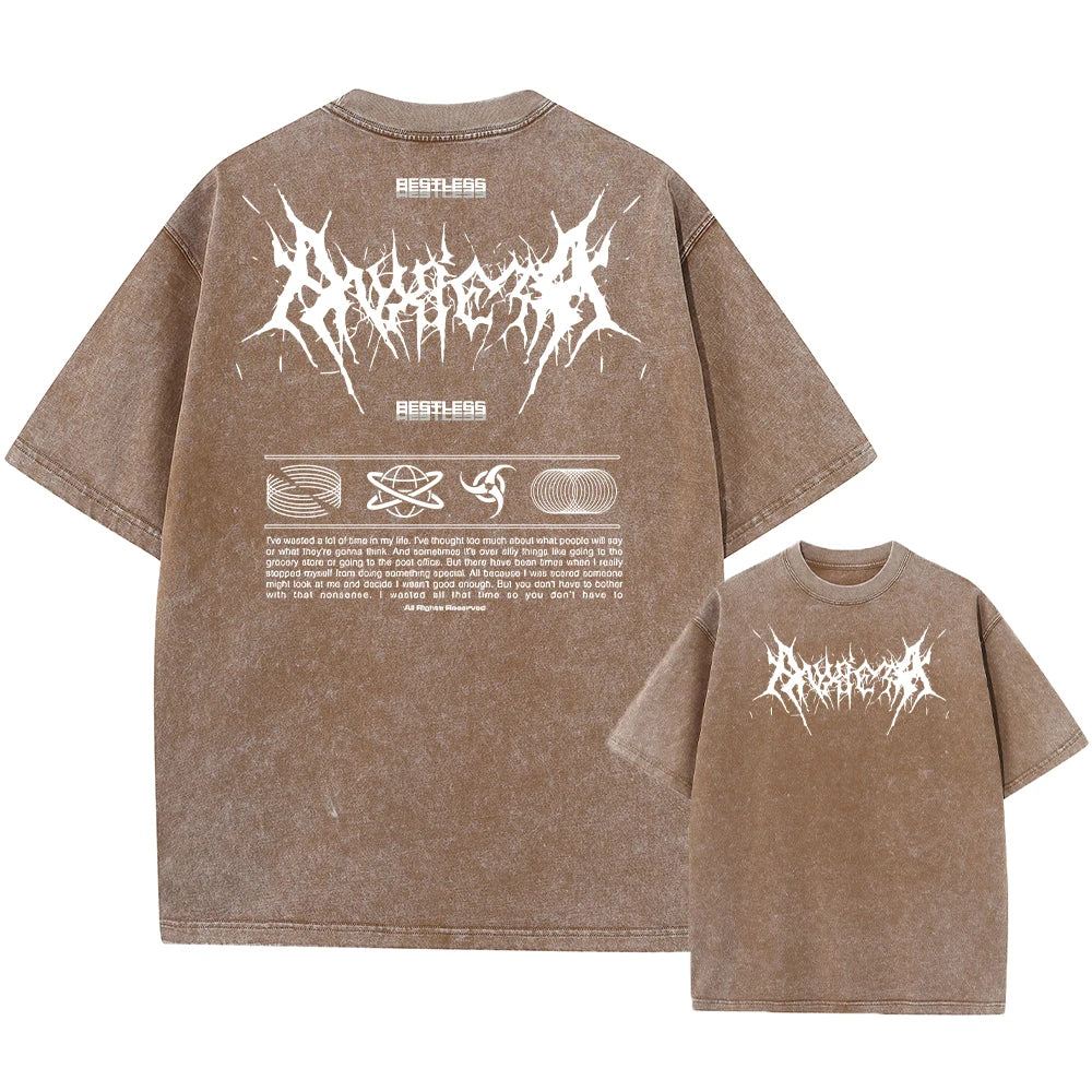 Unisex Acid Washed T Shirt