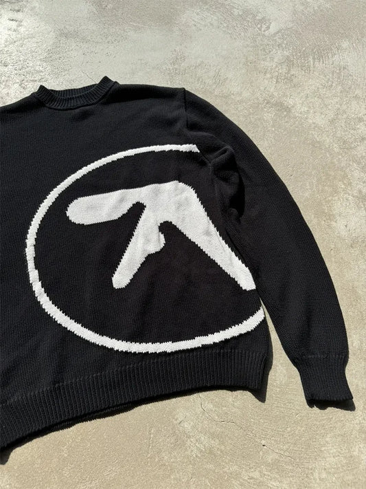 Unisex Aphex Twin Knit Oversized Pullover