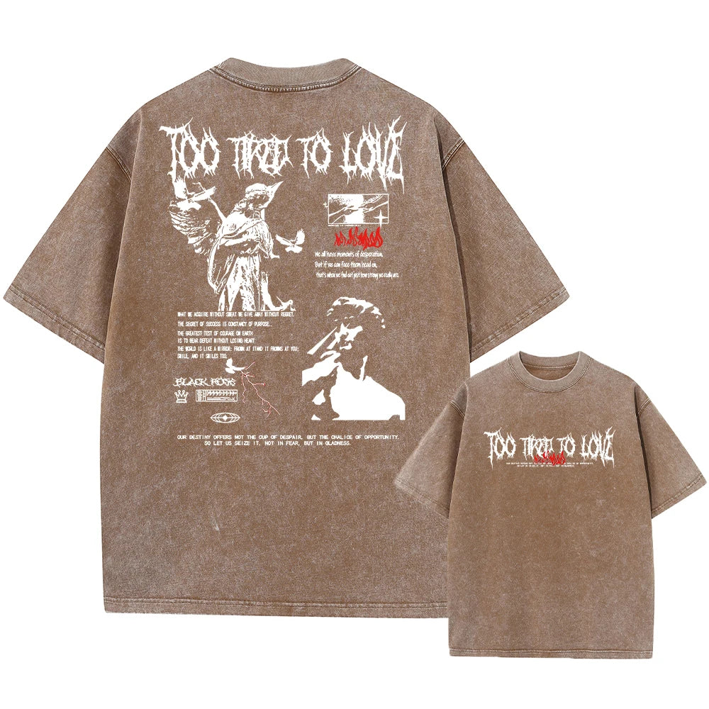 Unisex Acid Washed T Shirt