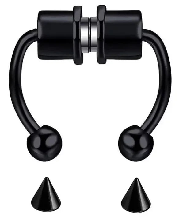 1/4pcs Unisex Magnetic stainless steel Nose Rings