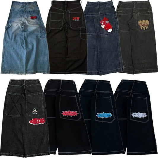 Unisex Baggy Jeans 2000s vintage Embroidered