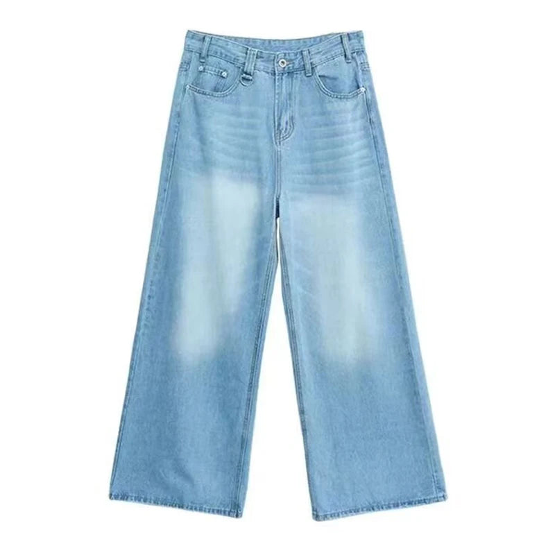 Unisex Baggy Straight Leg Denim Jeans