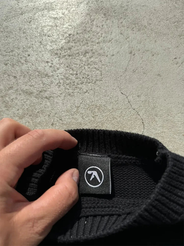 Unisex Aphex Twin Knit Oversized Pullover