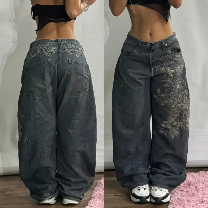 Unisex Washed Baggy Jeans