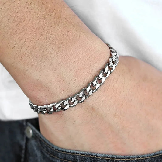 Unisex Cuban Chain Bracelet Classic Stainless Steel 3/5/7/9mm