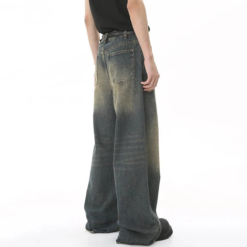 Unisex Baggy Straight Leg Denim Jeans