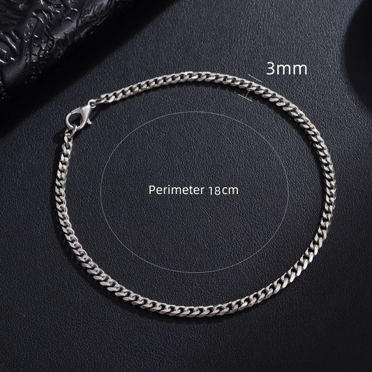 Unisex Cuban Chain Bracelet Classic Stainless Steel 3/5/7/9mm
