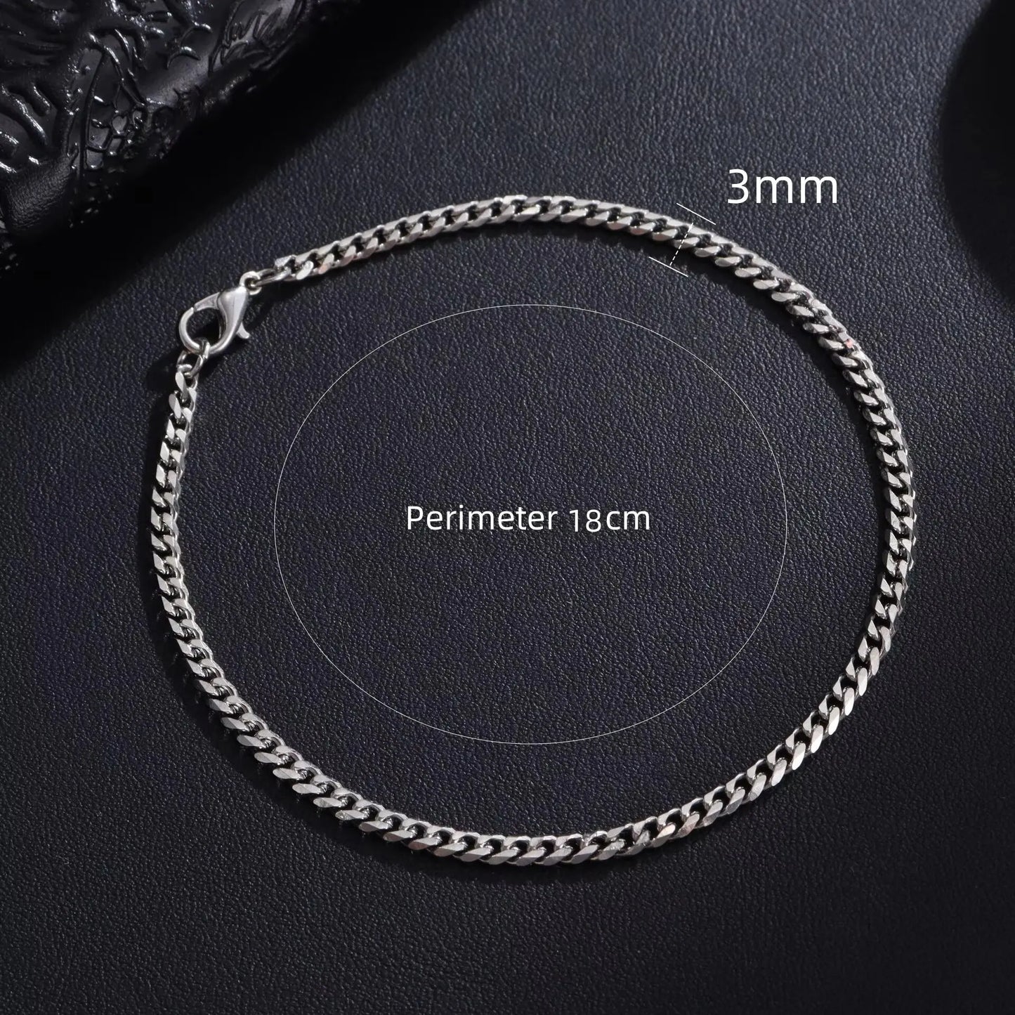 Unisex Cuban Chain Bracelet Classic Stainless Steel 3/5/7/9mm