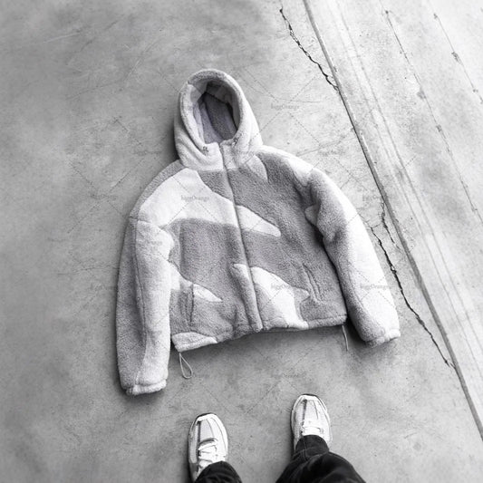 Unisex Zip Up Wool Jacket