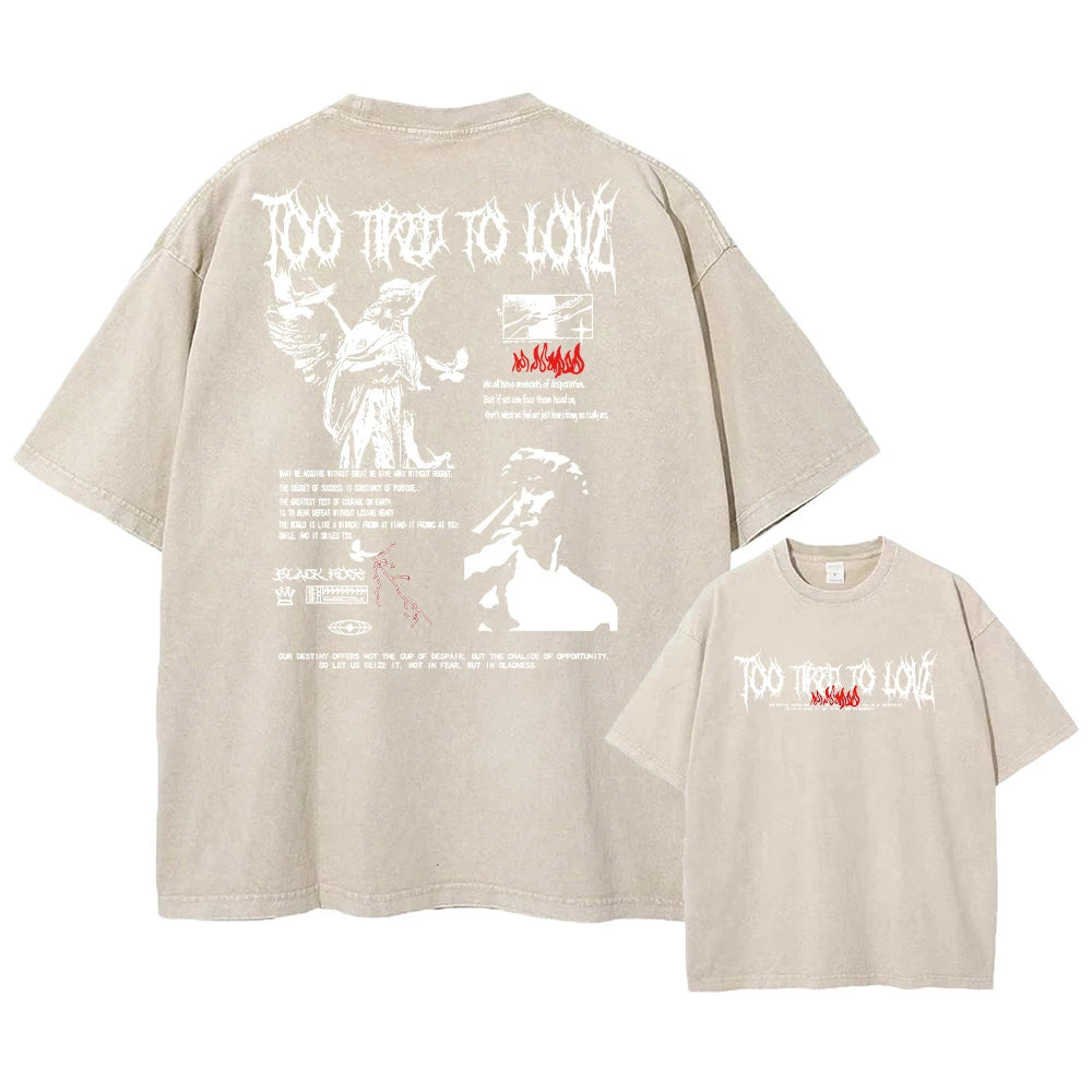 Unisex Acid Washed T Shirt
