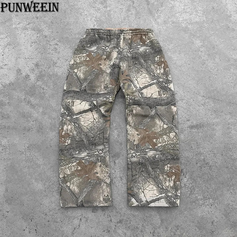 Unisex Baggy Camouflage sweatpants