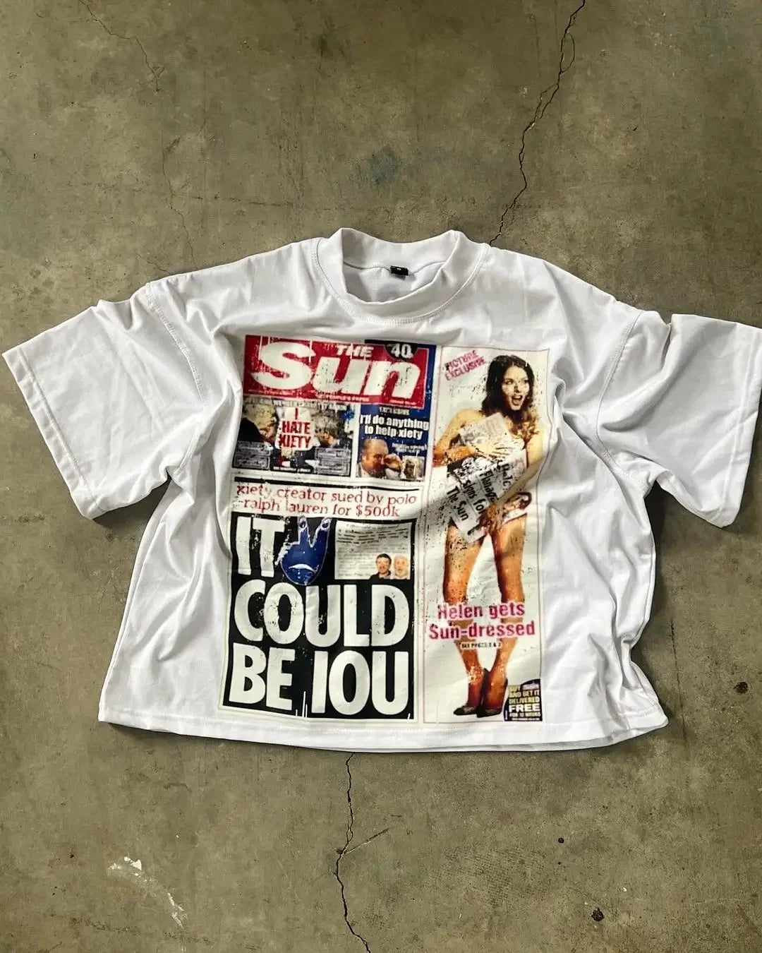 Unisex News Paper Graphic T-Shirt