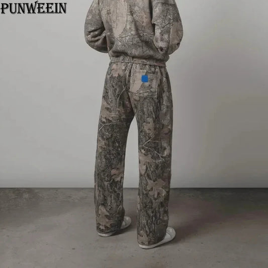 Unisex Baggy Camouflage sweatpants
