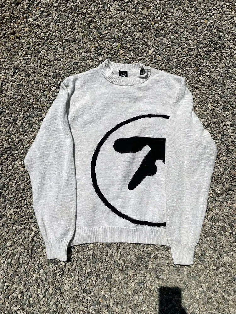Unisex Aphex Twin Knit Oversized Pullover