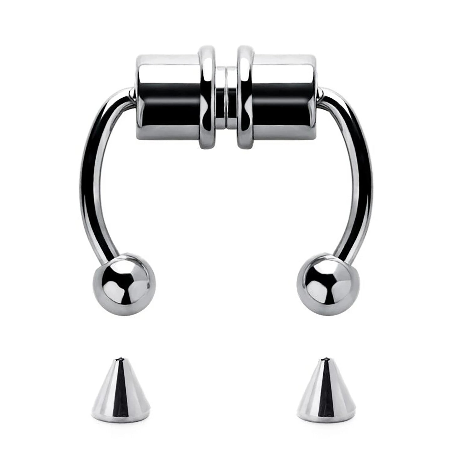1/4pcs Unisex Magnetic stainless steel Nose Rings