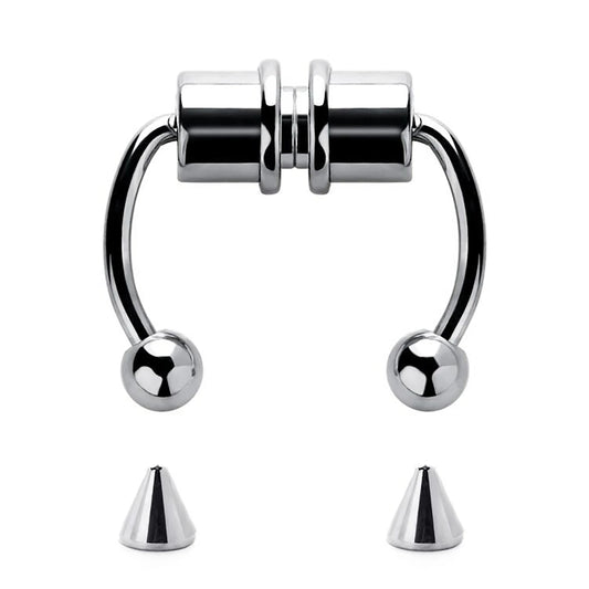1/4pcs Unisex Magnetic stainless steel Nose Rings