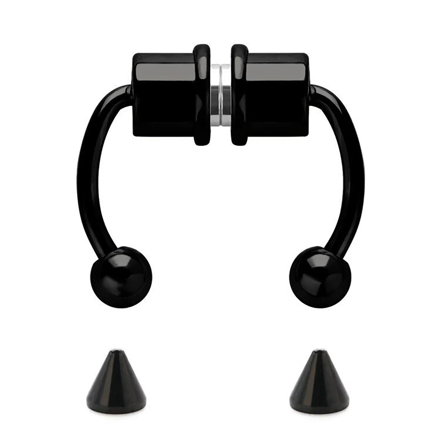 1/4pcs Unisex Magnetic stainless steel Nose Rings