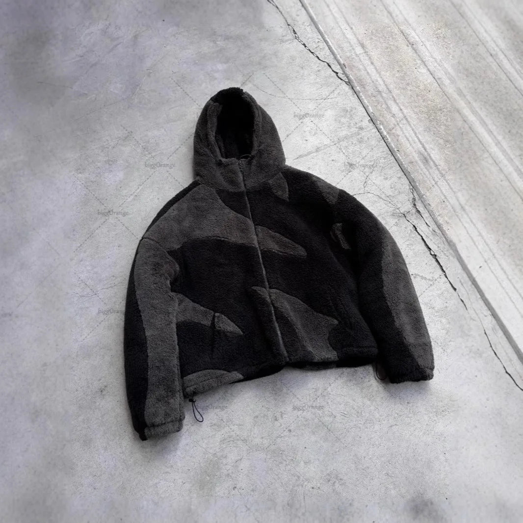 Unisex Zip Up Wool Jacket