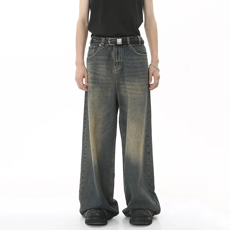Unisex Baggy Straight Leg Denim Jeans