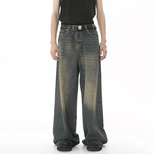 Unisex Baggy Straight Leg Denim Jeans