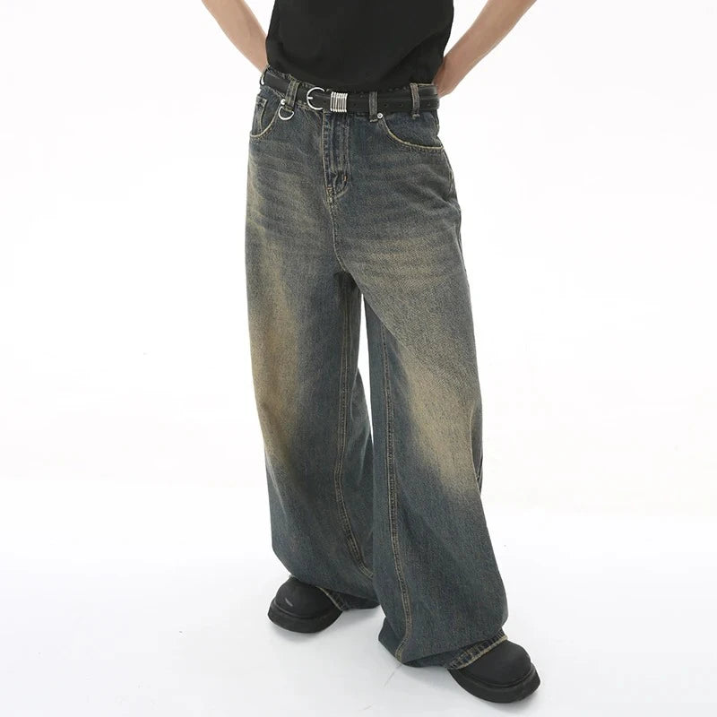 Unisex Baggy Straight Leg Denim Jeans