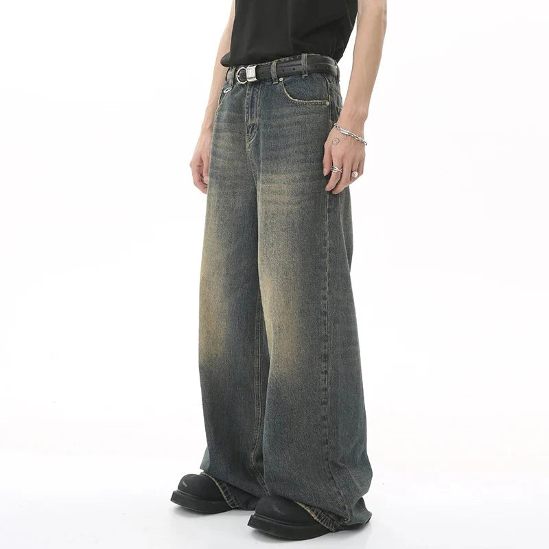 Unisex Baggy Straight Leg Denim Jeans