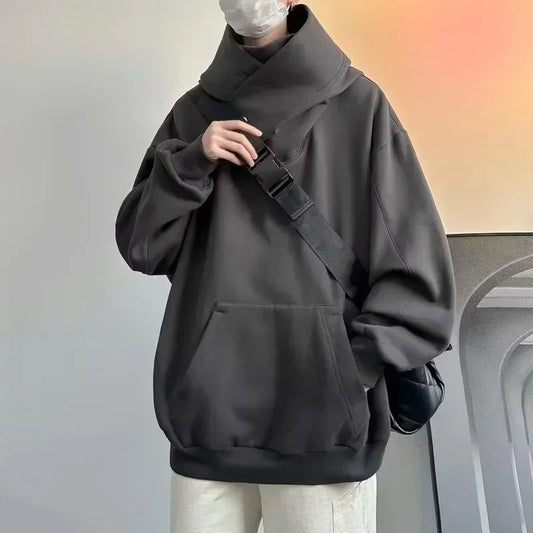 Solid Color Unisex Ninja Turtleneck Hoodies