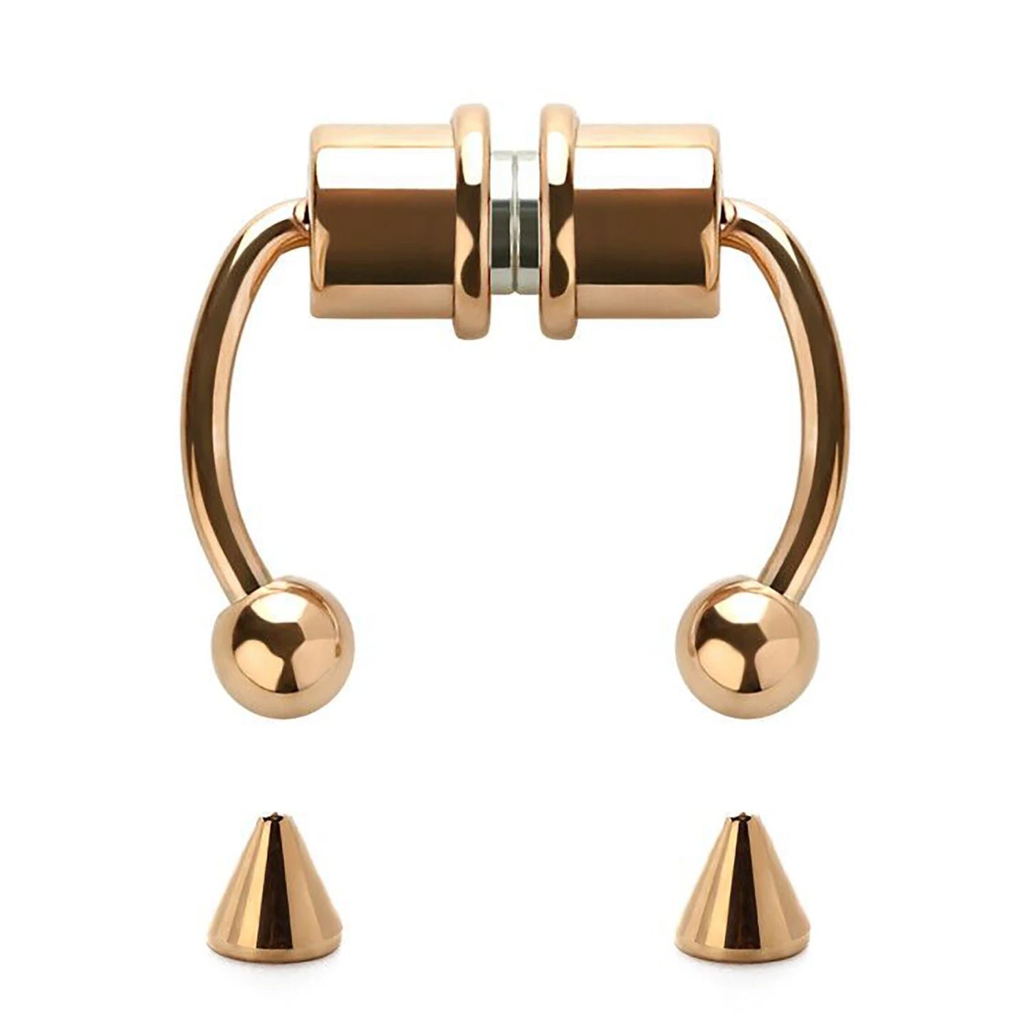 1/4pcs Unisex Magnetic stainless steel Nose Rings