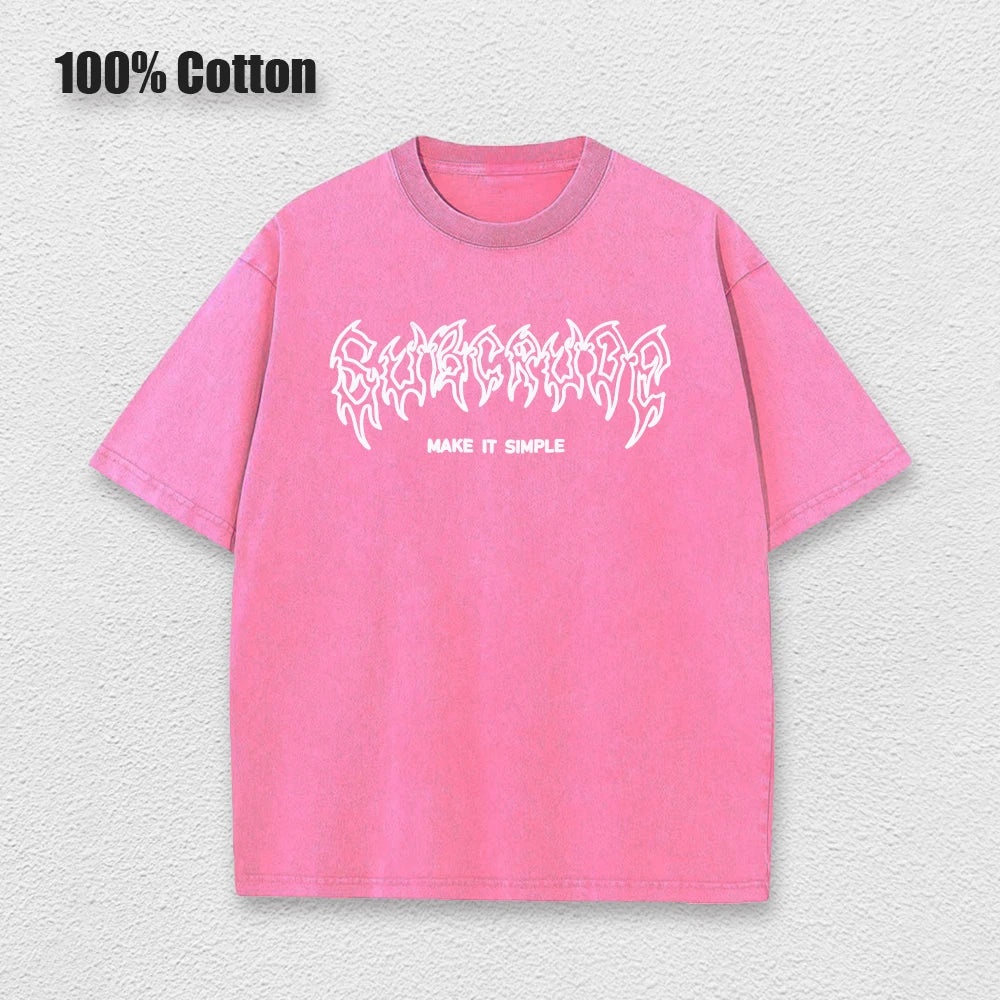 Unisex Acid Washed T Shirt