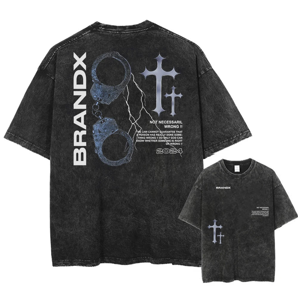 Unisex Acid Washed T Shirt