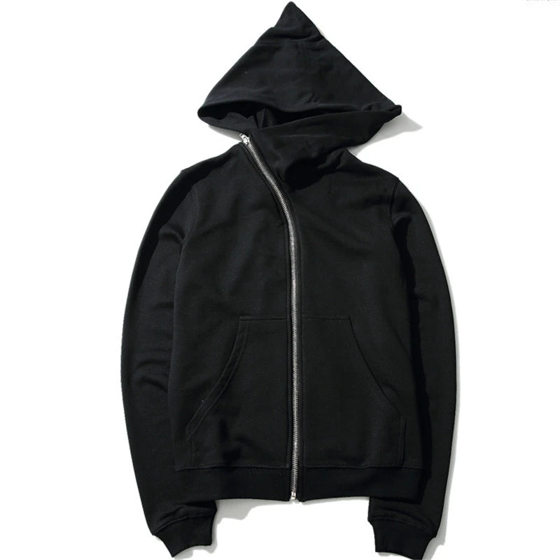 Unisex Zipper Cardigan Black Zip Up