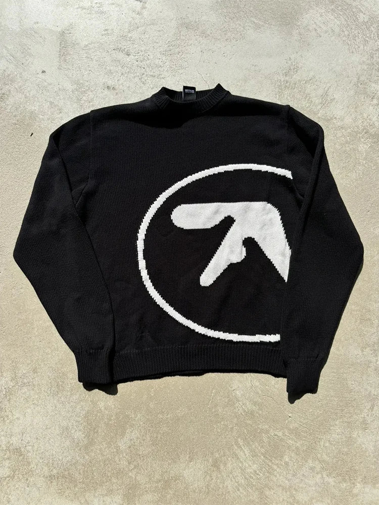 Unisex Aphex Twin Knit Oversized Pullover