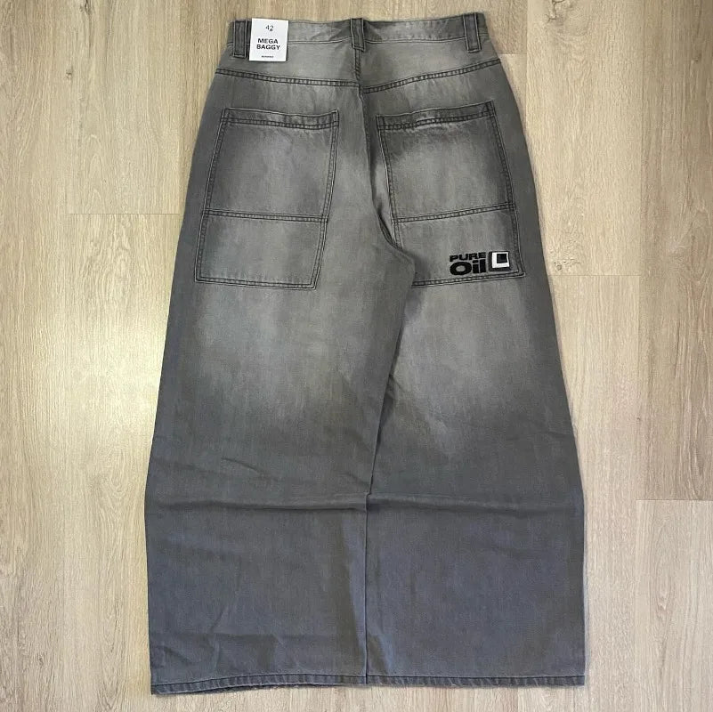 Unisex Washed Baggy Jeans