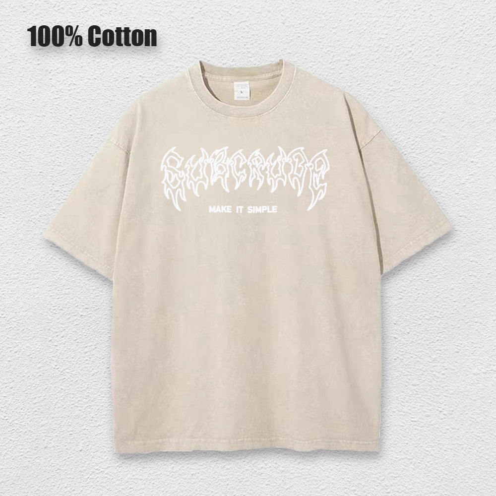 Unisex Acid Washed T Shirt
