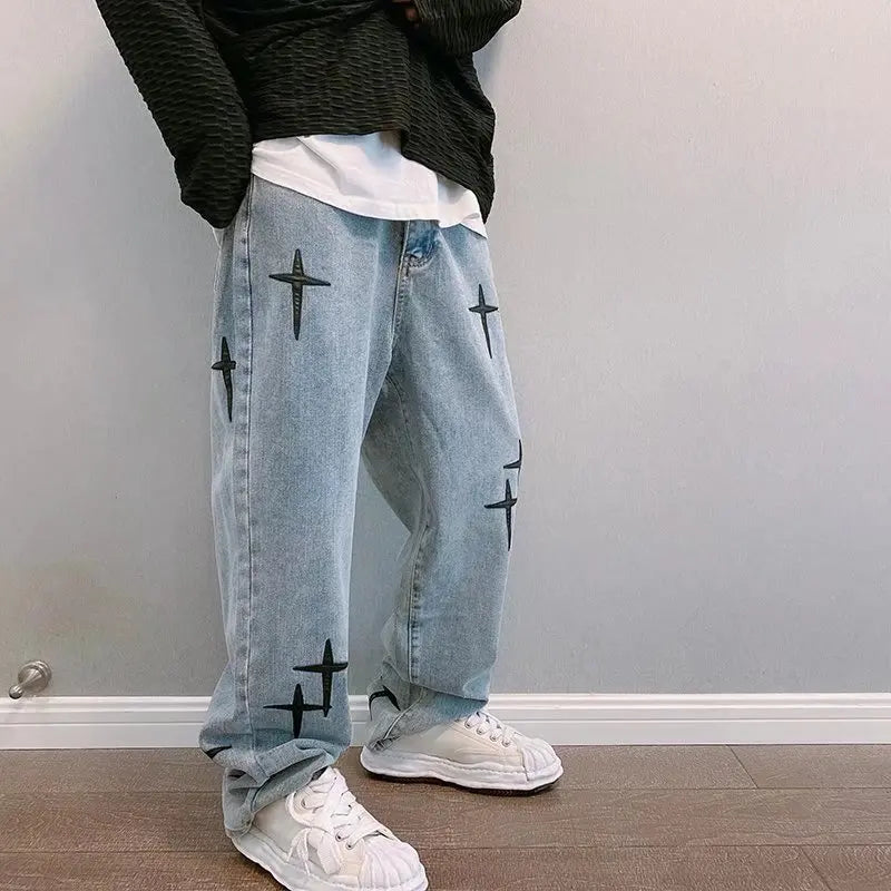 Oversized Unisex Star Jeans