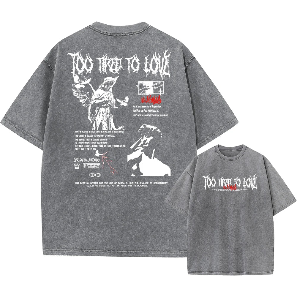 Unisex Acid Washed T Shirt