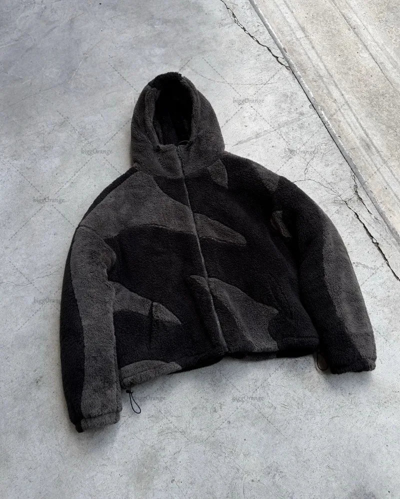 Unisex Zip Up Wool Jacket