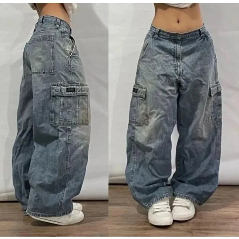 Unisex Washed Baggy Jeans