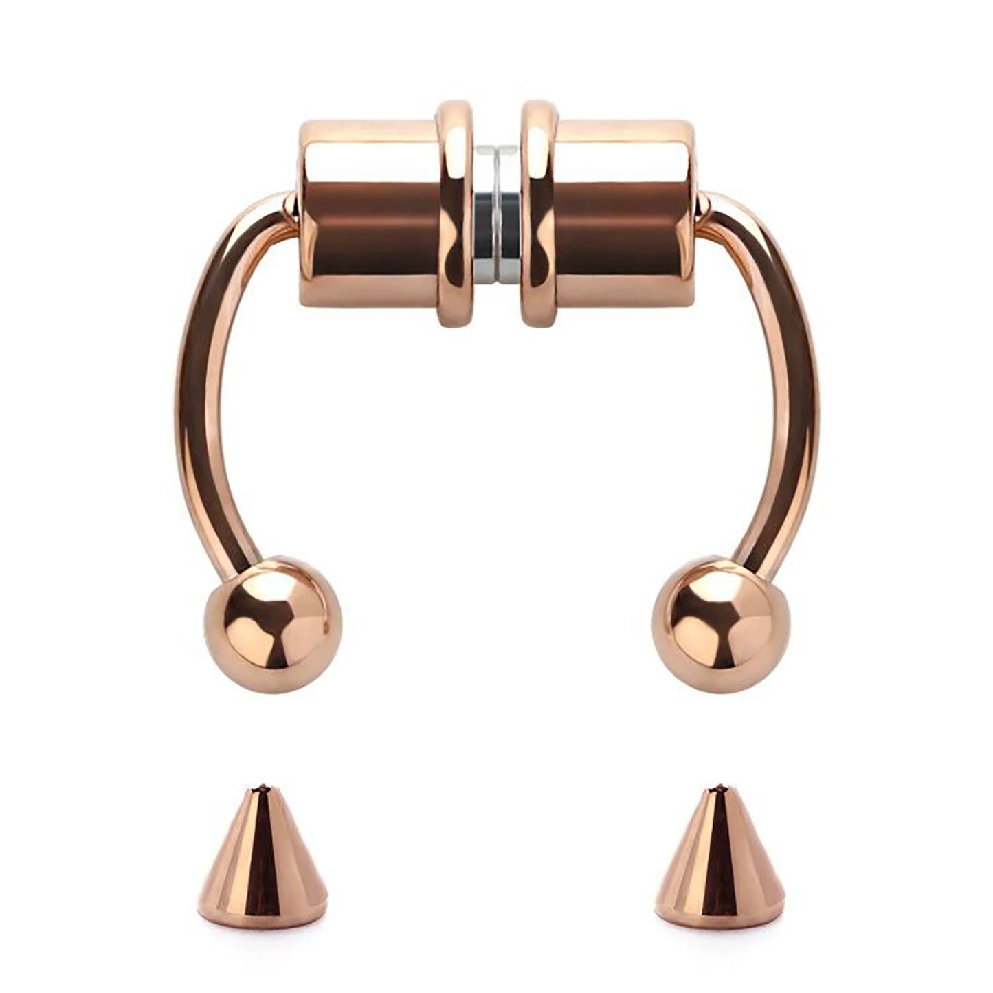 1/4pcs Unisex Magnetic stainless steel Nose Rings