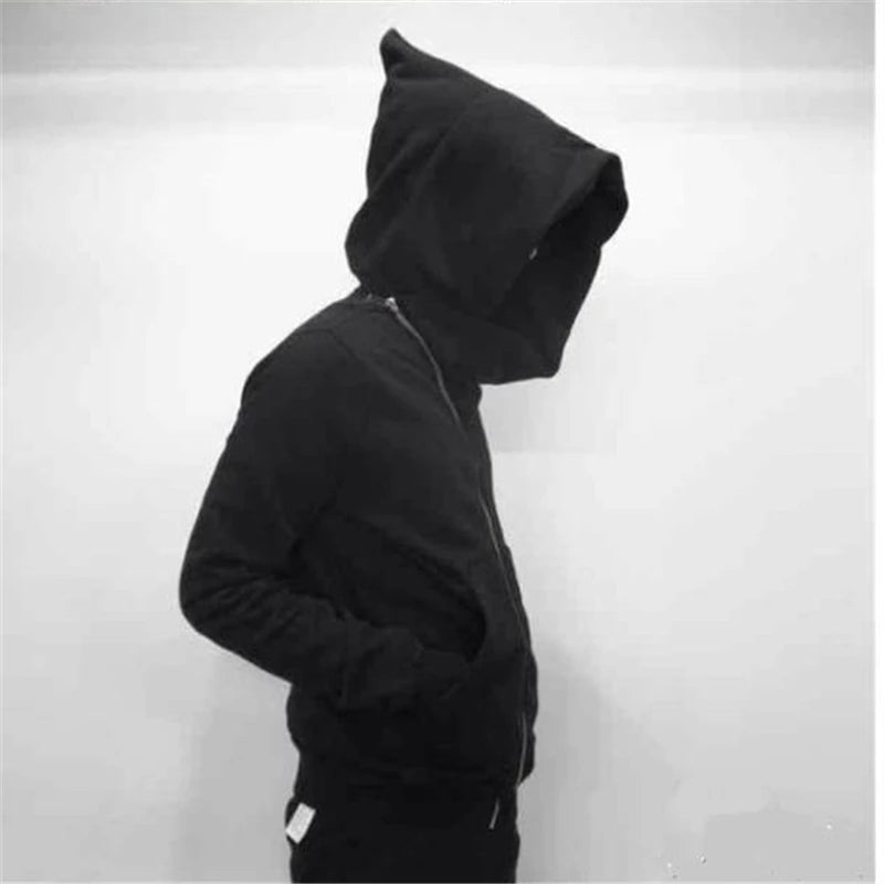 Unisex Zipper Cardigan Black Zip Up