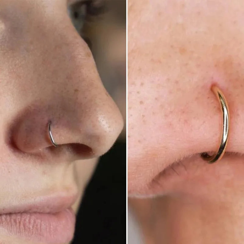 Curved Barbells Fake Nose Piercing