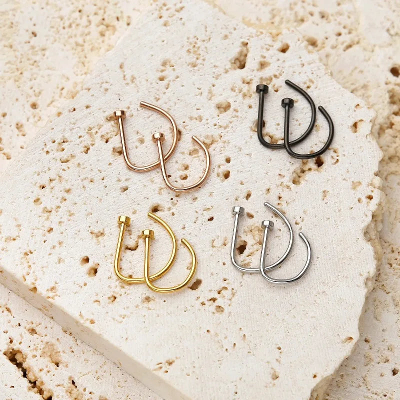 Curved Barbells Fake Nose Piercing